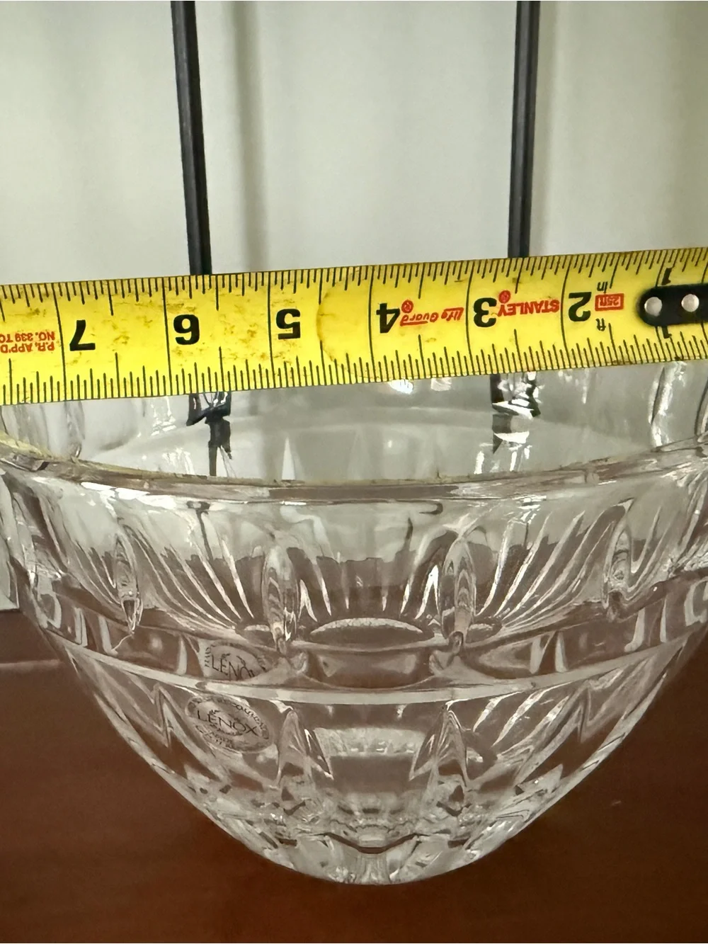 Lenox Crystal Clear Cut Glass Serving Bowl